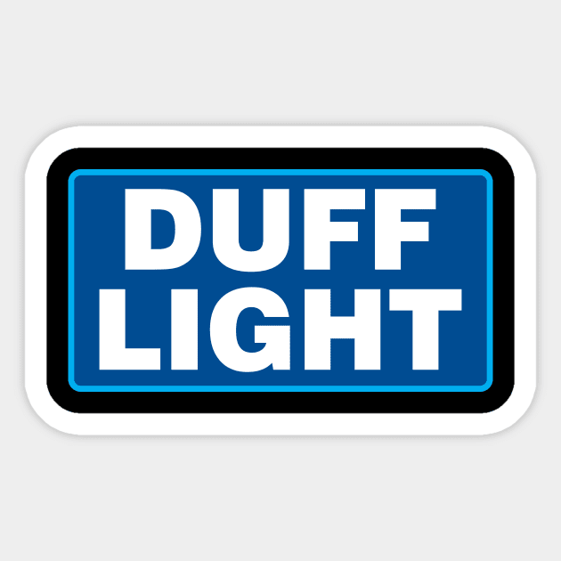 Duff Light Sticker by PartyTees